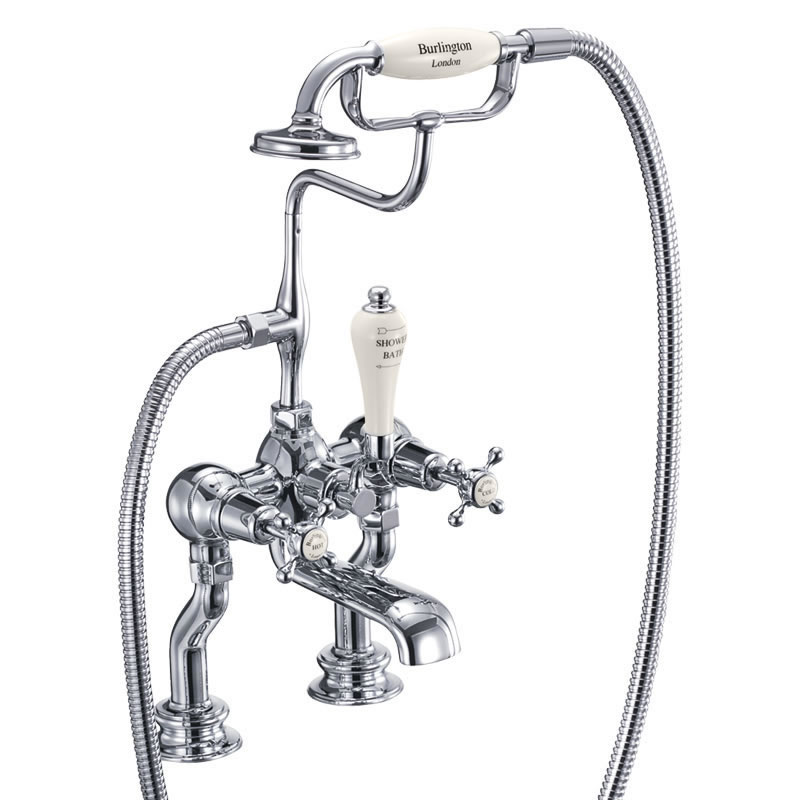 Claremont Medici Regent bath shower mixer - deck mounted